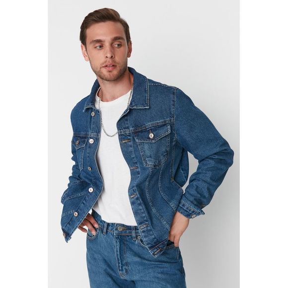 NWT Trendyol Men Slim fit Shirt collar Denim Jacket